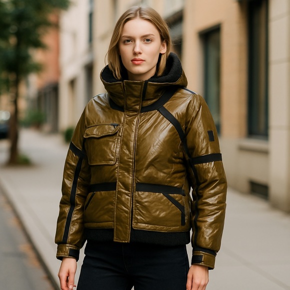 Free People Jackets & Blazers - NWOT Free People Movement Vagabond Fleece Olive Green  Oversized Bomber Jacket